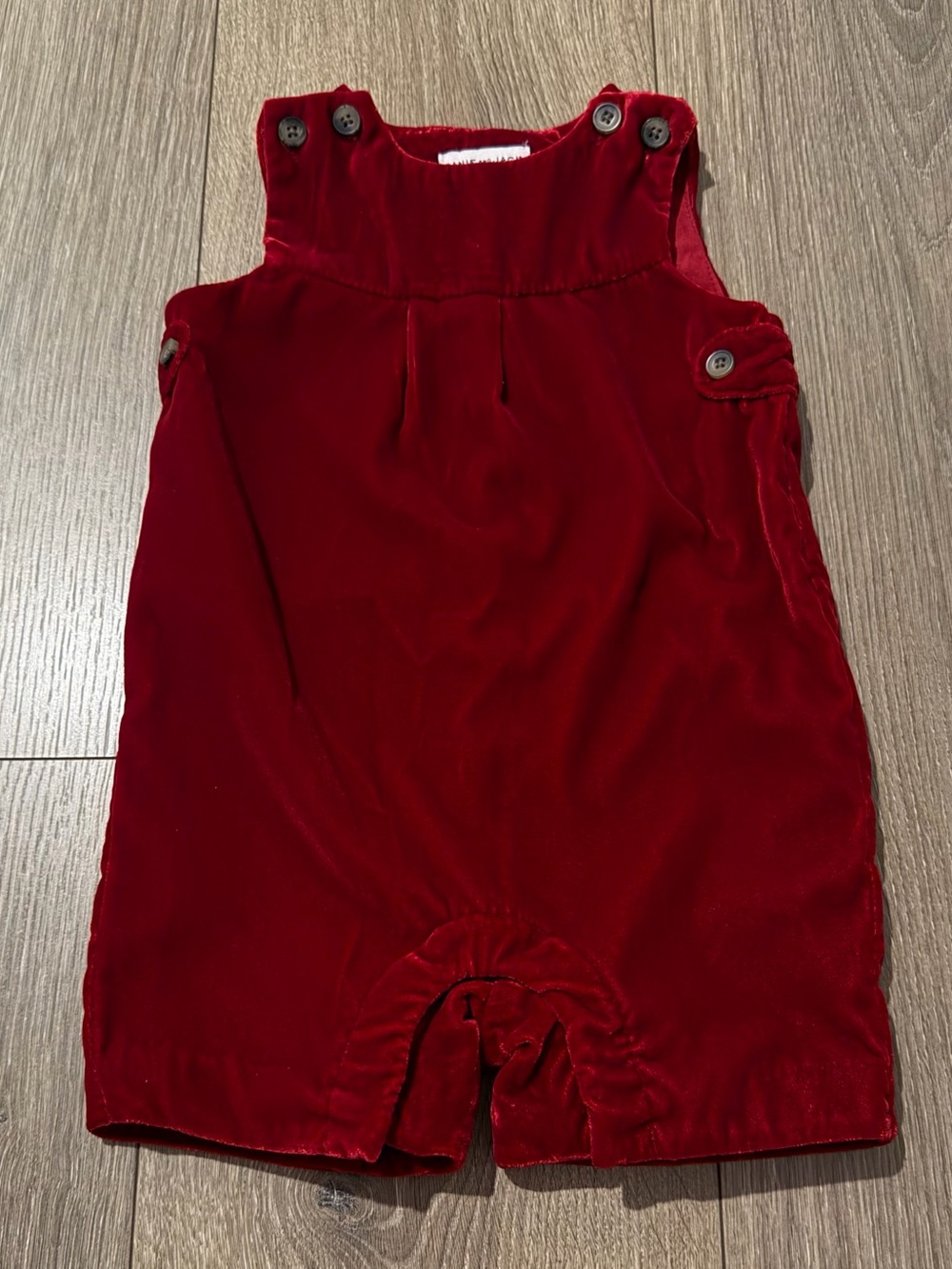 3-6M Janie and Jack Red Velvet Sleeveless Romper